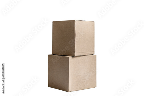 a pair of cardboard boxes photo