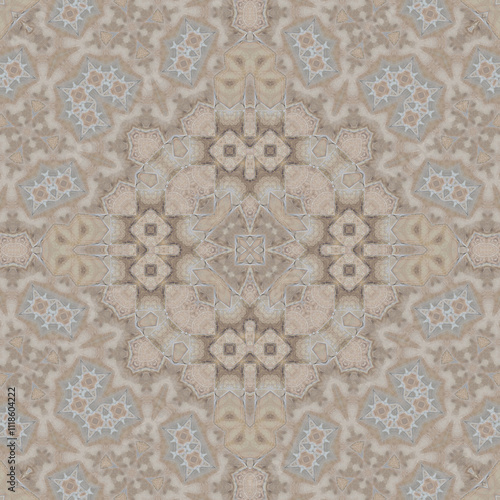 Seamless abstract symmetrical wonderful pattern. Kaleidoscope pattern texture