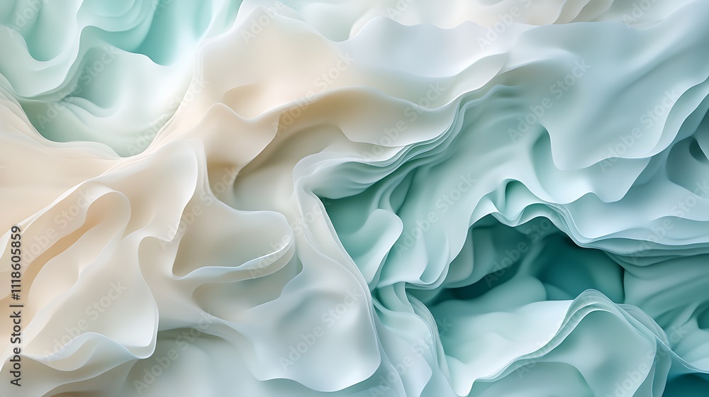 Abstract Pastel Waves Soft Draped Fabric Texture Abstract Pastel Waves Soft Draped Fabric Texture