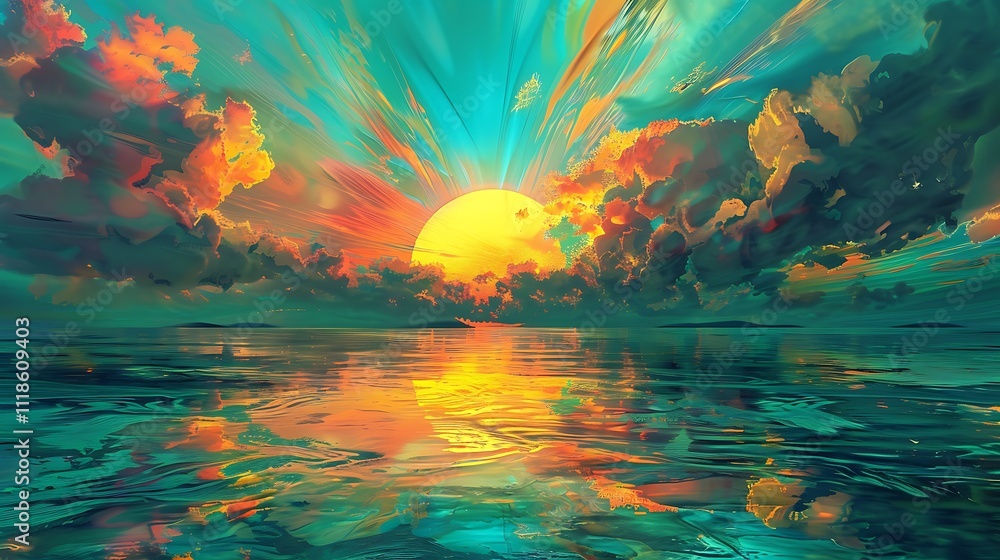 Abstract Water Droplets and Minimalist Landscapes in Surreal Digital Art Forms Abstract Water Droplets and Minimalist Landscapes in Surreal Digital Art Forms