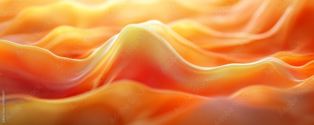 Obraz premium Orange Wavy Background, Generative AI