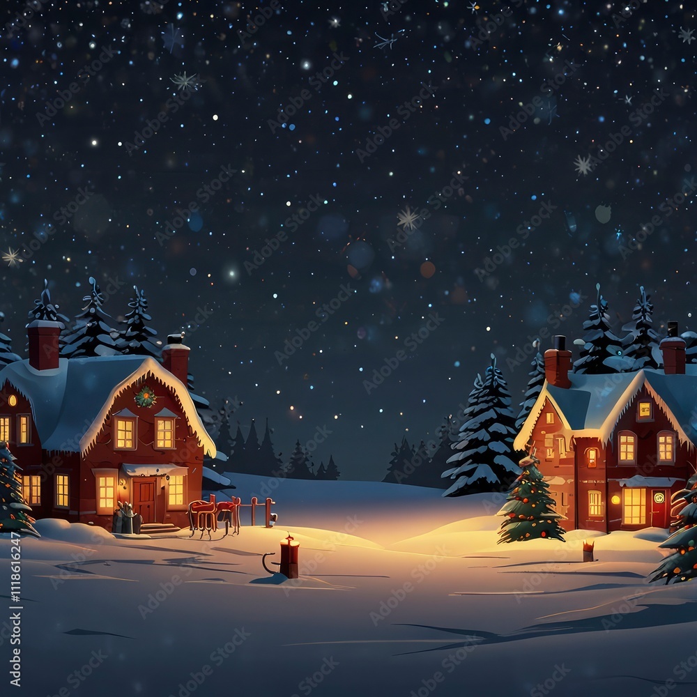 Fototapeta premium Christmas night in the city
