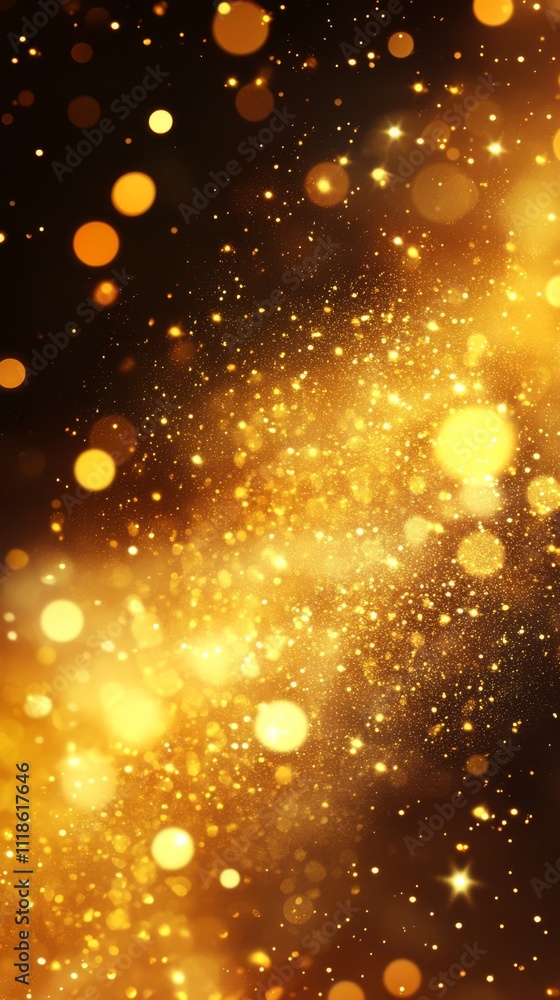 Obraz premium Golden Stardust Burst 