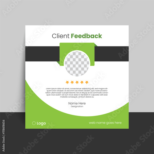 Customer positive review oi client testimonial design
