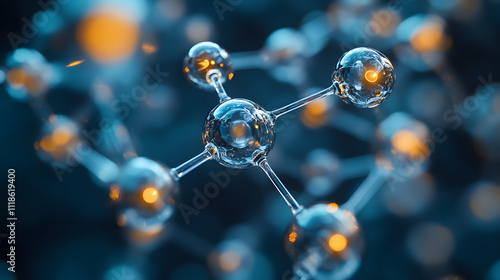 Educational Diagram of CH4 Molecule: A Clear Representation of Atomic Structure, Bonds, and the Role of Methane in Environmental Science photo