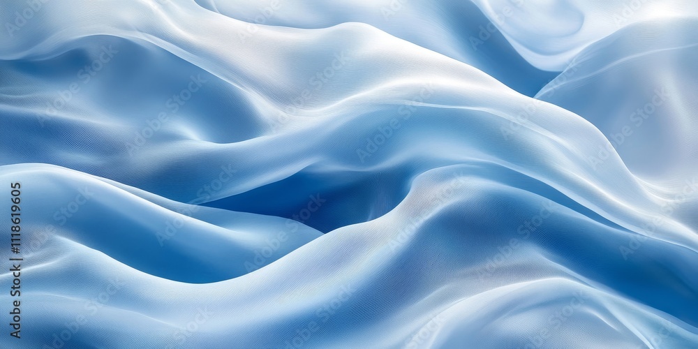 Airy Blue Silk, Generative AI Airy Blue Silk, Generative AI