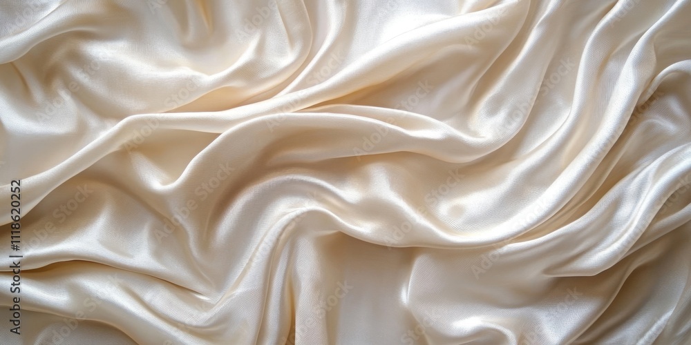 White Silk Background, Generative AI White Silk Background, Generative AI