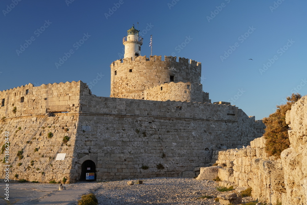 Saint Nicholas fortress in hte harbour of Rhodes Saint Nicholas fortress in hte harbour of Rhodes