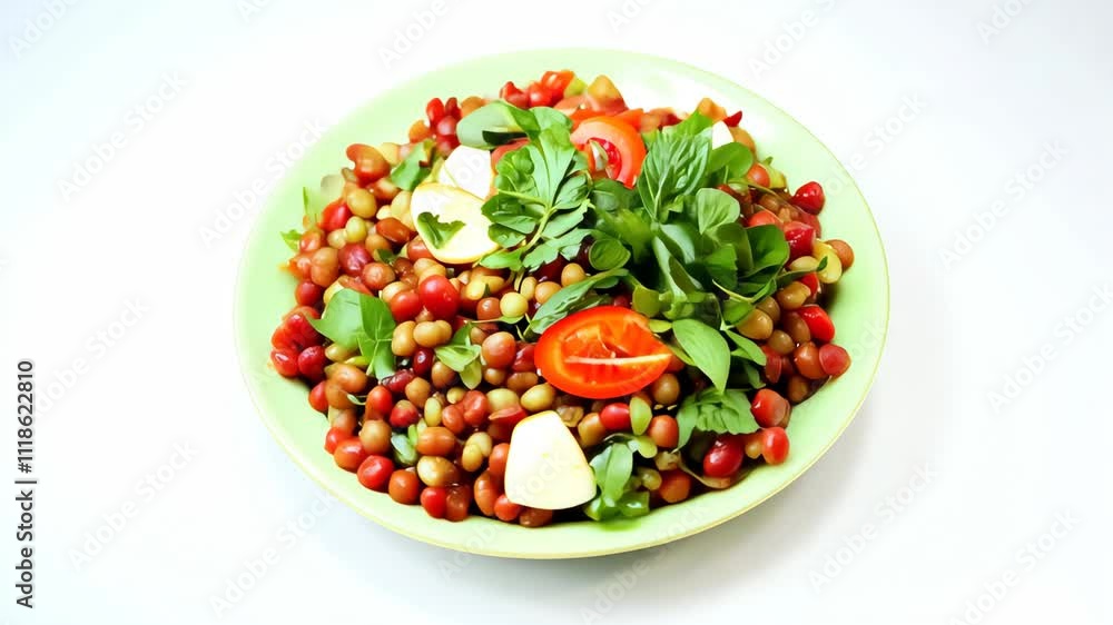 Vibrant vegetable salad transition: culinary presentation in high definition Vibrant vegetable salad transition: culinary presentation in high definition