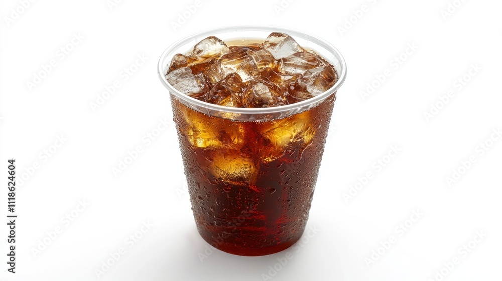 Iced Beverage in a Plastic Cup Iced Beverage in a Plastic Cup