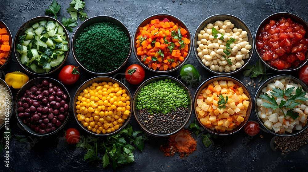 A Colorful Array of Vegan Delights Featuring Spirulina: Nutritious and Wholesome Dishes That Please the Palate A Colorful Array of Vegan Delights Featuring Spirulina: Nutritious and Wholesome Dishes That Please the Palate