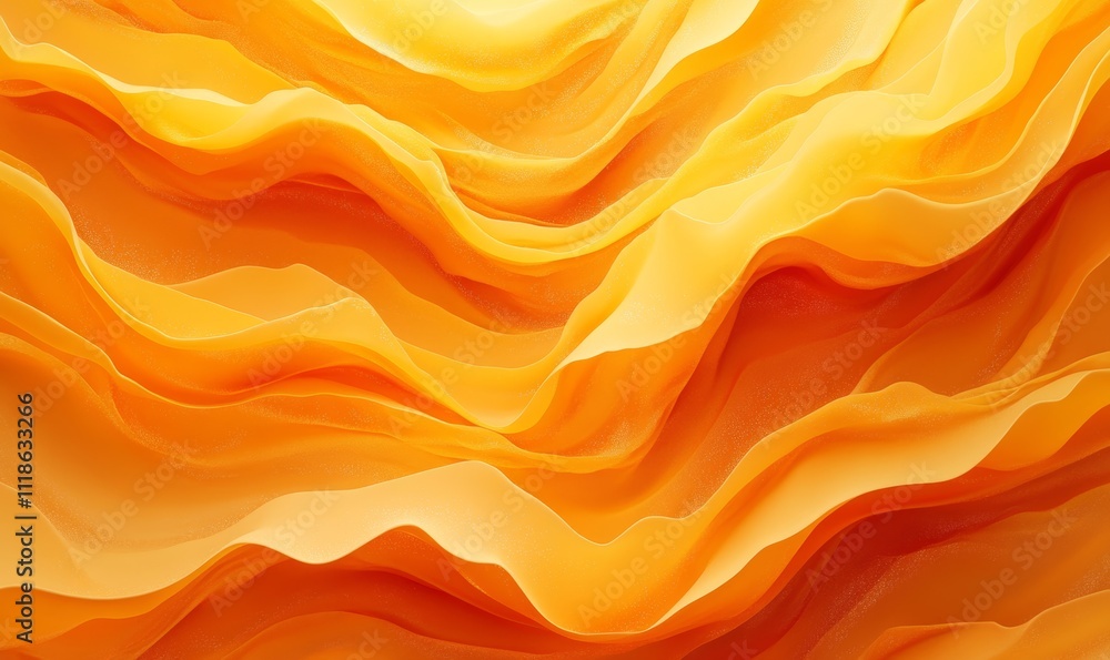 Orange Wavy Flow Background, Generative AI Orange Wavy Flow Background, Generative AI
