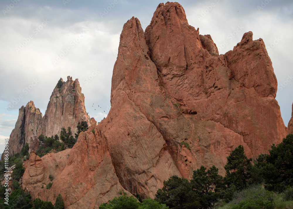 Garden of the Gods, a National Natural Landmark, in Colorado Springs, Colorado, United States Garden of the Gods, a National Natural Landmark, in Colorado Springs, Colorado, United States