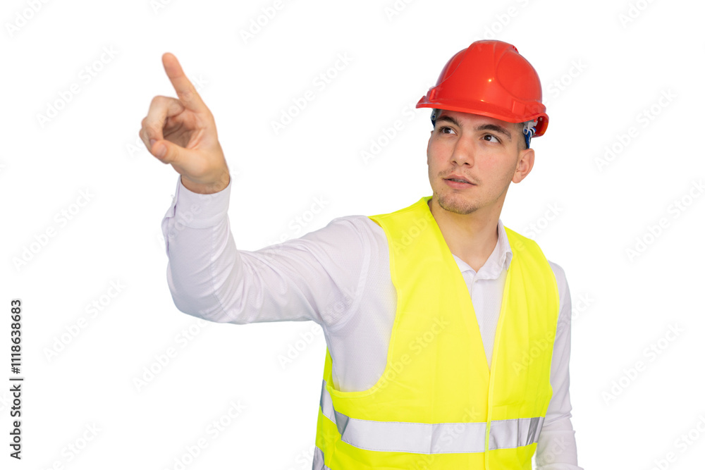 Portrait of a male architect engineer with safety gear Portrait of a male architect engineer with safety gear