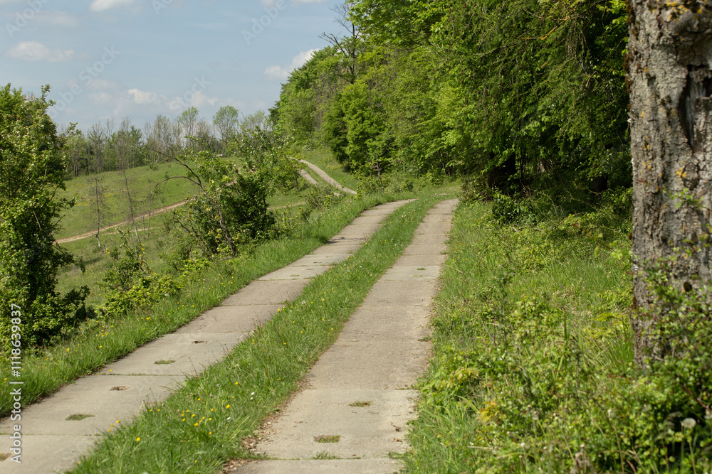 Naklejka premium The wall between the DDR and the FRG in Hessen. High quality photo