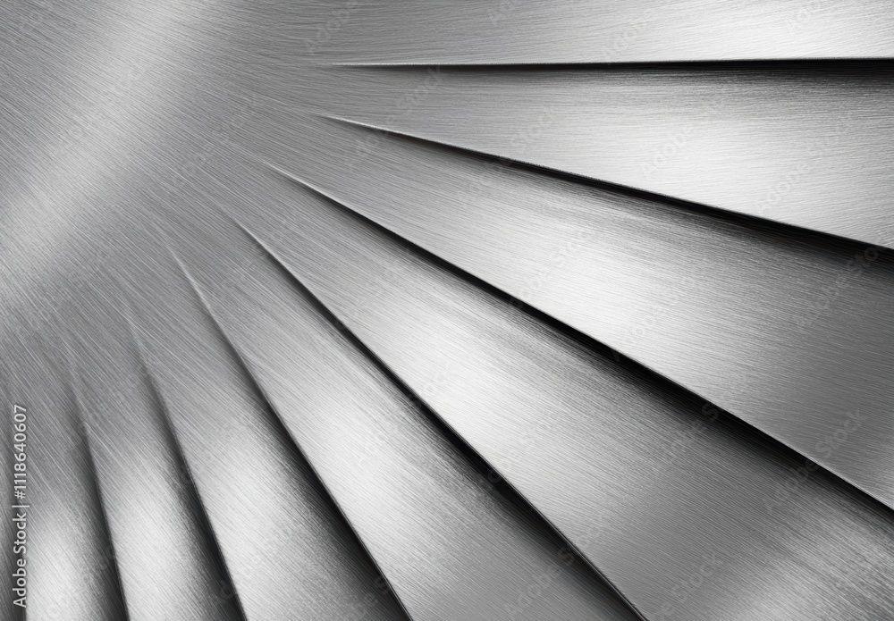 Obraz premium 金属の表面にある放射状の模様が美しく反射している