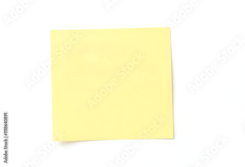 yellow note paper isolated