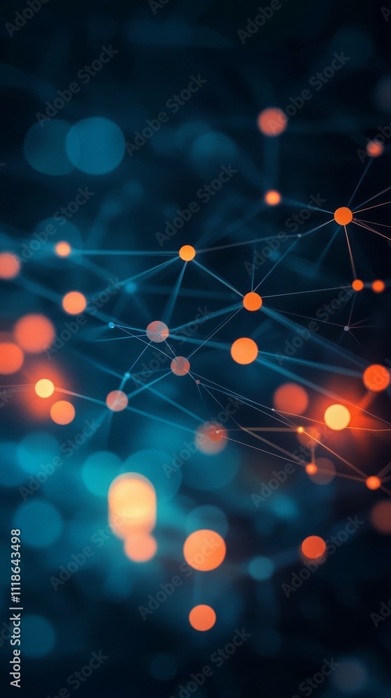 Network Connections: Abstract Digital Background 