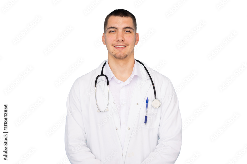 Young male doctor holding a tablet in his hands Young male doctor holding a tablet in his hands