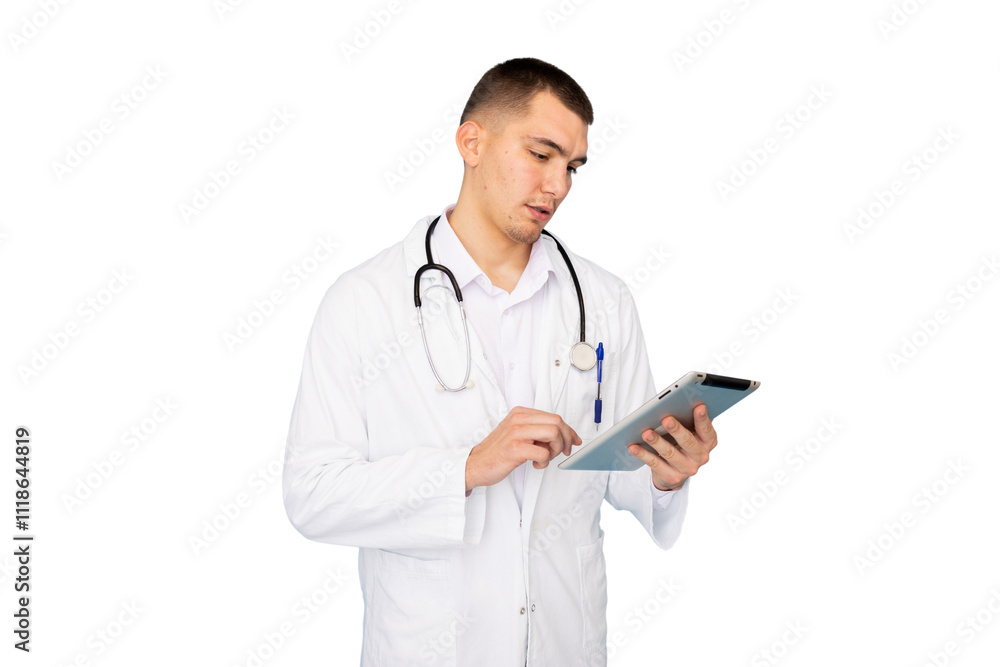 Professional portrait of a young male doctor Professional portrait of a young male doctor