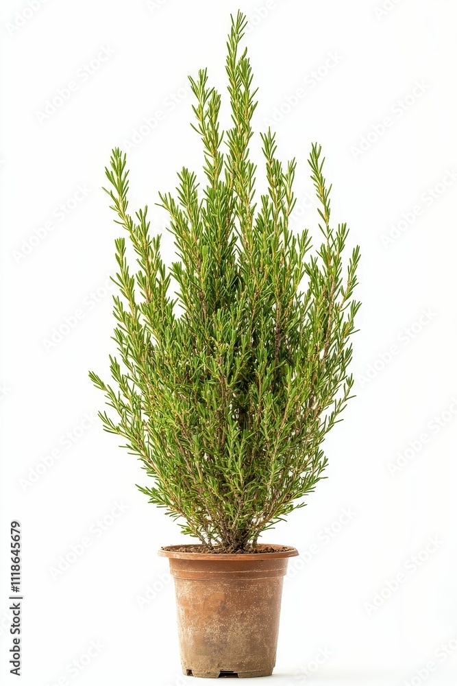 Green plant in brown pot, isolated. Green plant in brown pot, isolated.