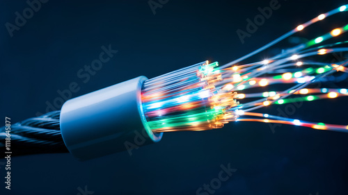 Shot o f a fiber optic cable