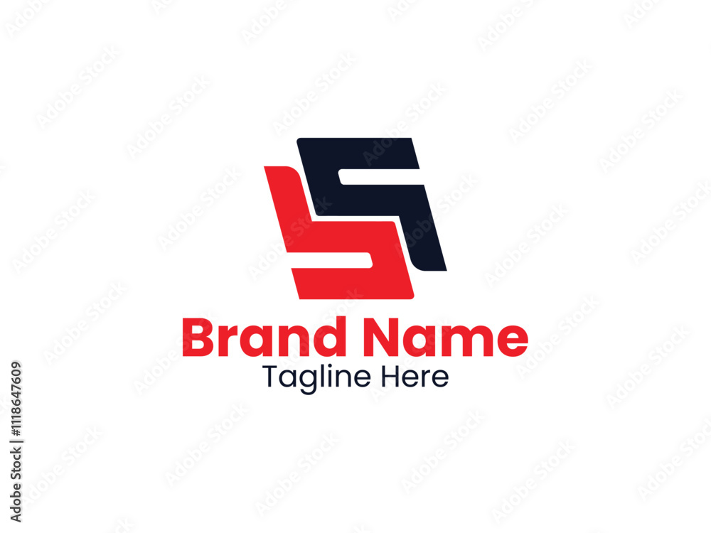 Flat design S logo design Flat design S logo design