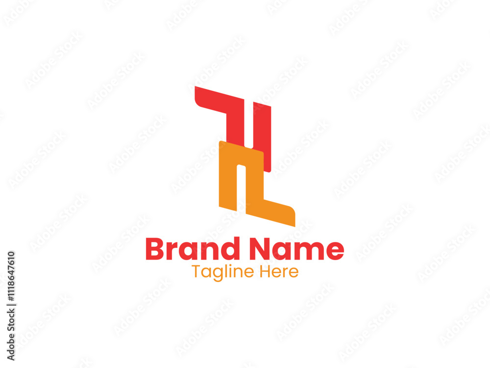 Flat design H logo design Flat design H logo design