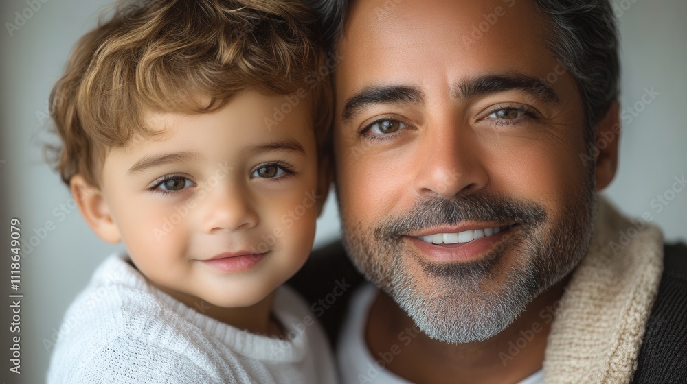 Joyful moments between father and son captured indoors during a cozy afternoon with warm, soft lighting highlighting their smiles Joyful moments between father and son captured indoors during a cozy afternoon with warm, soft lighting highlighting their smiles