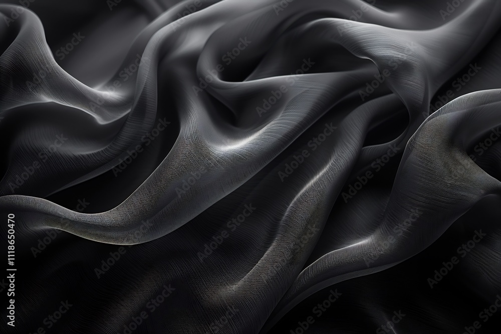 Obraz premium Smooth black background subtle gradients of charcoal and velvetlike textures offering a luxurious canvas for copy or design