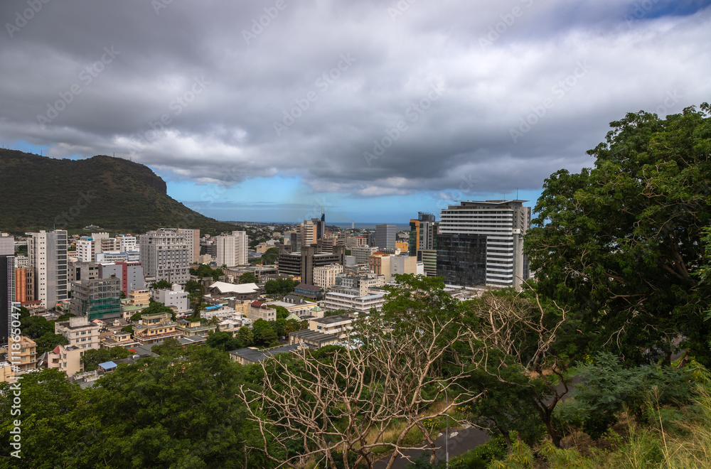 Exposure done from the Citadelle (Fort Adelaide) of the Mauritius capital, Port Louis, showing the Champ de Mars (horse race track). Exposure done from the Citadelle (Fort Adelaide) of the Mauritius capital, Port Louis, showing the Champ de Mars (horse race track).