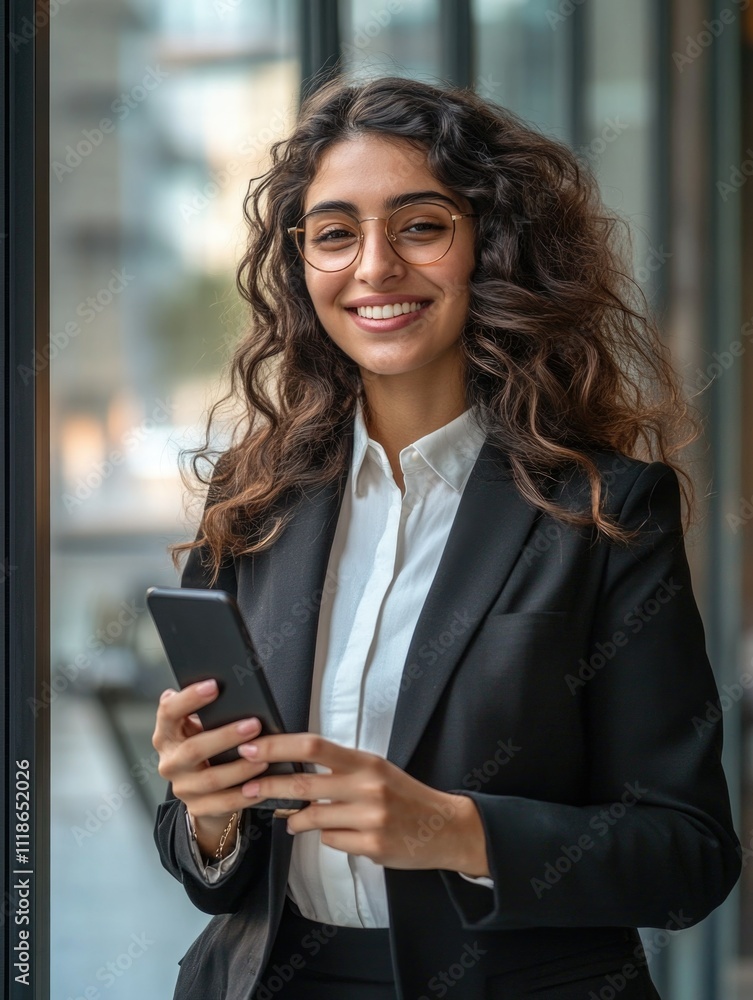 Confident Businesswoman Posing for Corporate Ad Confident Businesswoman Posing for Corporate Ad