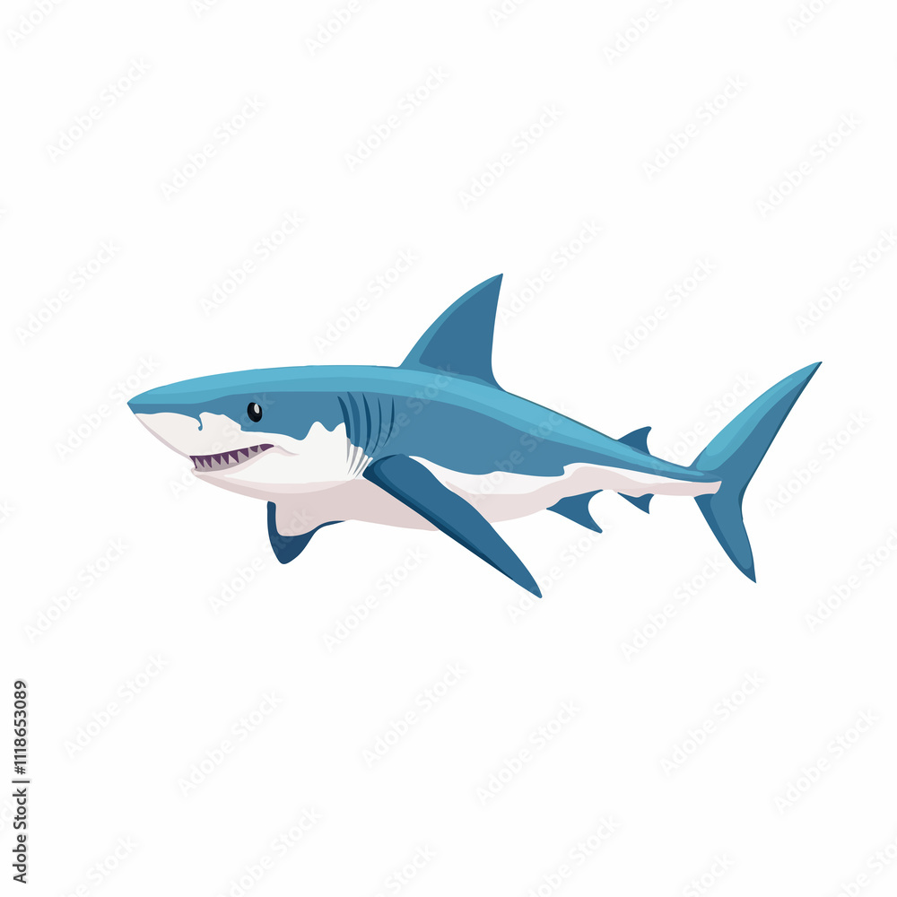 Underwater Shark Marine Mammal Vector Illustration Underwater Shark Marine Mammal Vector Illustration