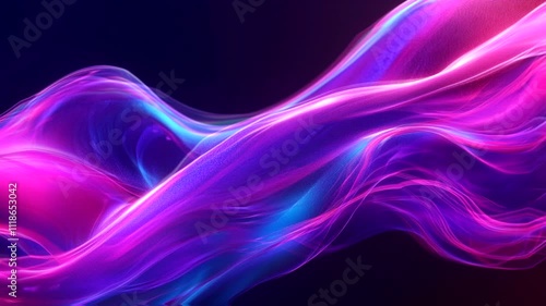 Wallpaper Mural Abstract Wavy Lines of Purple and Blue Light Torontodigital.ca