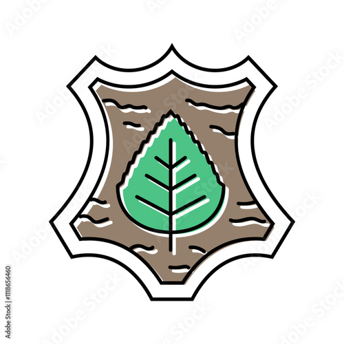 vegan leather sustainable fashion color icon vector. vegan leather sustainable fashion sign. isolated symbol illustration