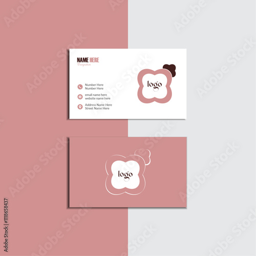 Double-Sided Business card for Bakery Shop, Vintage Business card Design for Pastry shop