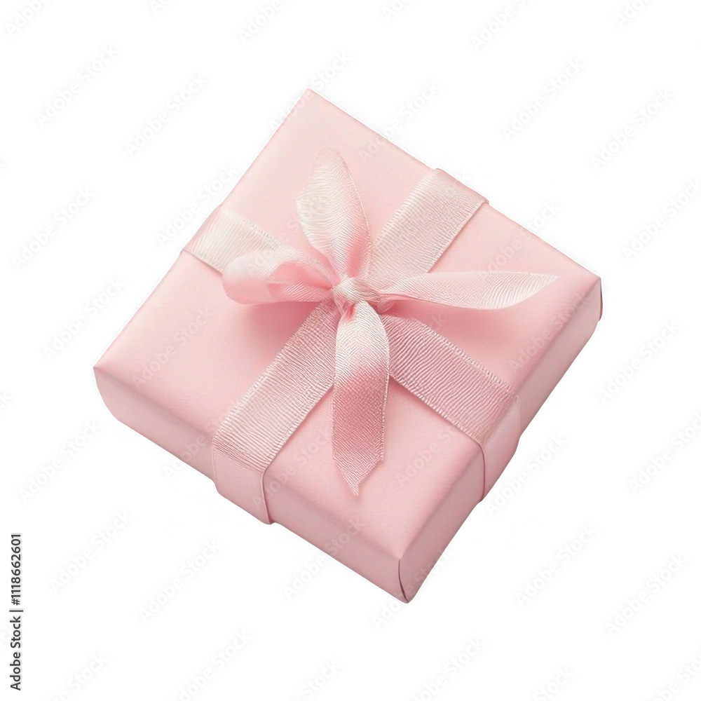 Caja de regalo con lazo en color rosa con fondo transparente Caja de regalo con lazo en color rosa con fondo transparente