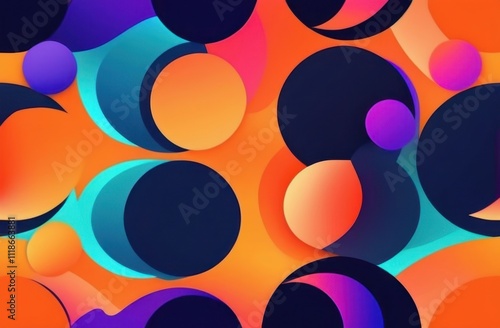 An Abstract Wallpaper With Circular Forms At 5-12-2204