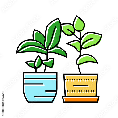 indoor plants urban gardening color icon vector. indoor plants urban gardening sign. isolated symbol illustration