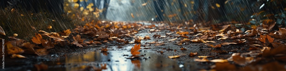 Fototapeta premium Autumn Rain