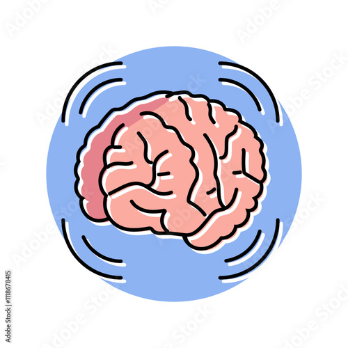 concussions household injury accident color icon vector. concussions household injury accident sign. isolated symbol illustration