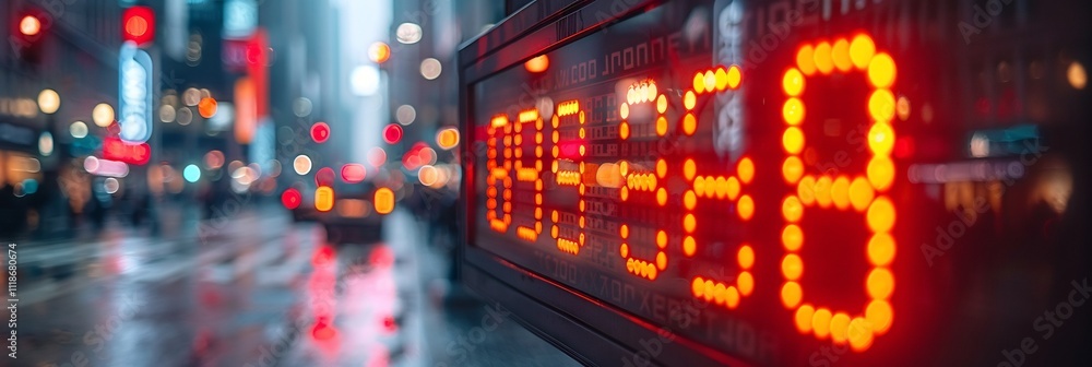 Conceptual economic downturn design blurred red stock trends and soft financial icons providing an open and professional feel Conceptual economic downturn design blurred red stock trends and soft financial icons providing an open and professional feel