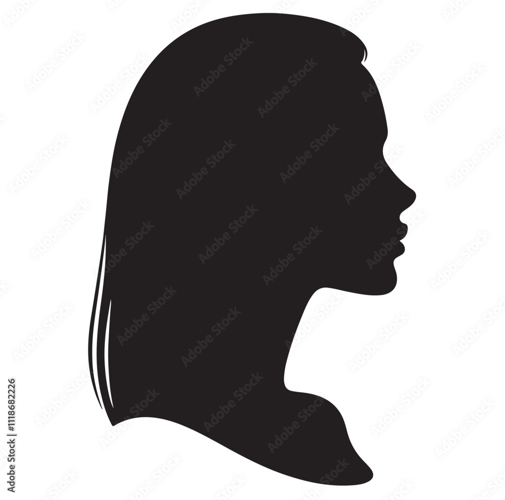 black african woman silhouette vector illustration black african woman silhouette vector illustration