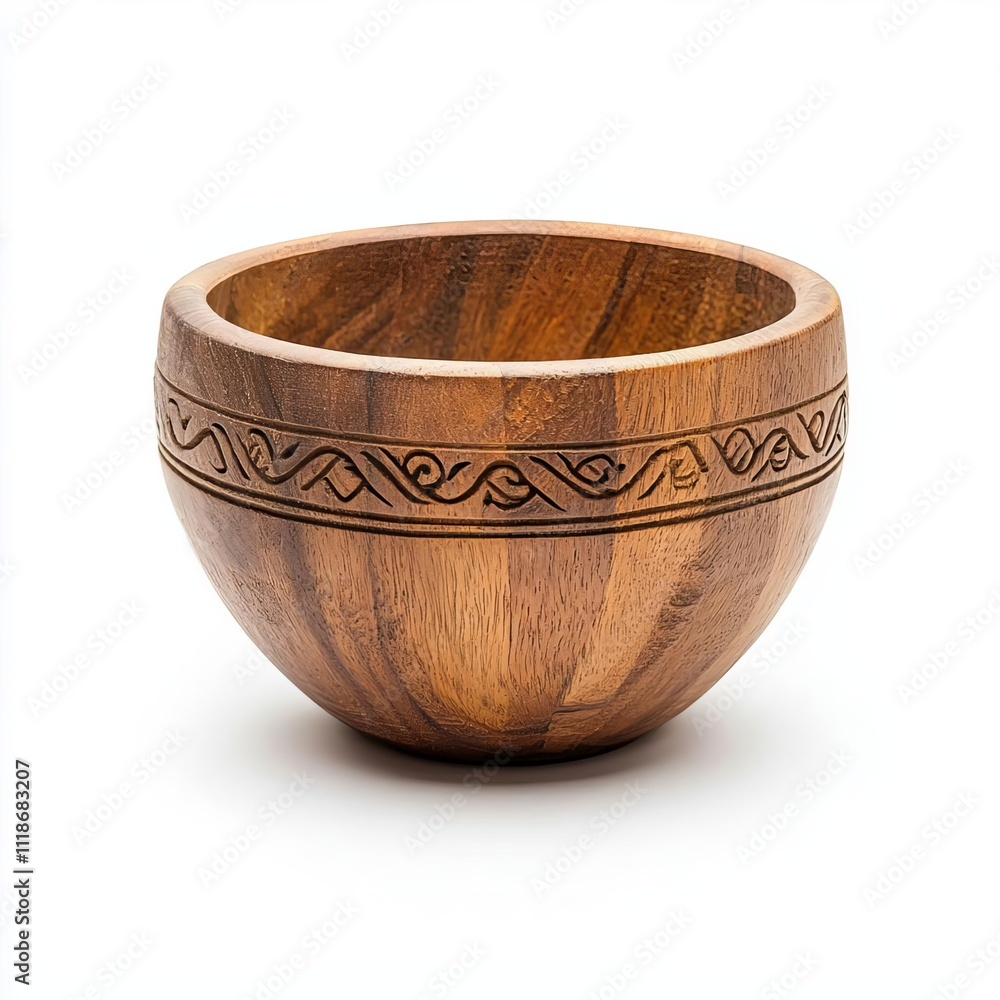 Kitchenware wooden engraved concept. A beautifully carved wooden bowl with intricate detailing. Kitchenware wooden engraved concept. A beautifully carved wooden bowl with intricate detailing.