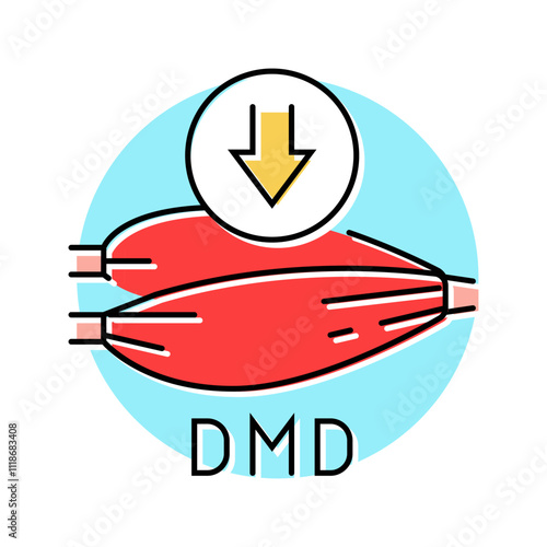 duchenne muscular dystrophy disease color icon vector. duchenne muscular dystrophy disease sign. isolated symbol illustration