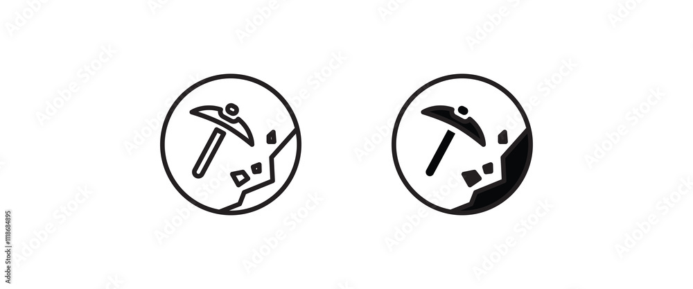 mining tool pickaxe, Mining, Hammer icon sign, symbol, logo, illustration, editable stroke, flat design style isolated on white mining tool pickaxe, Mining, Hammer icon sign, symbol, logo, illustration, editable stroke, flat design style isolated on white
