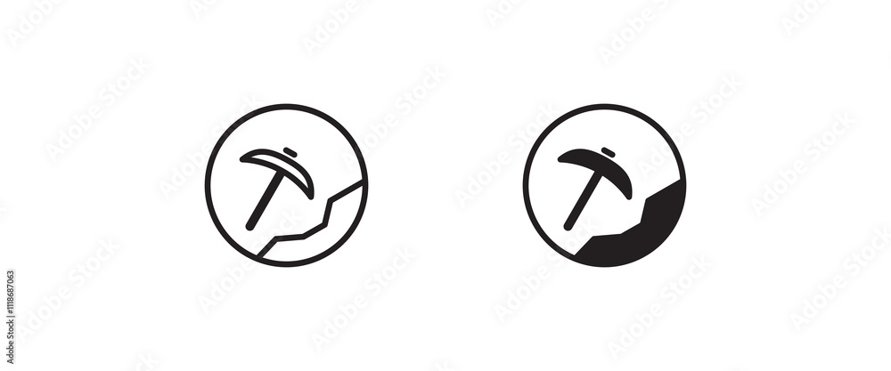 mining tool pickaxe, Mining, Hammer icon sign, symbol, logo, illustration, editable stroke, flat design style isolated on white mining tool pickaxe, Mining, Hammer icon sign, symbol, logo, illustration, editable stroke, flat design style isolated on white