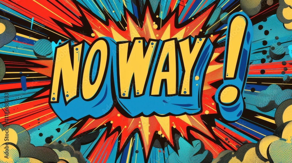 Fototapeta premium Pop art style comic speech bubble with 