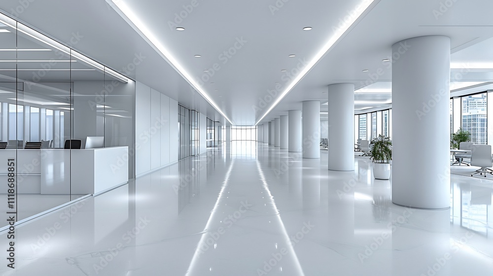 Engaging office pov background showing subtle perspective of office desk with light soft colors and open copy space Engaging office pov background showing subtle perspective of office desk with light soft colors and open copy space