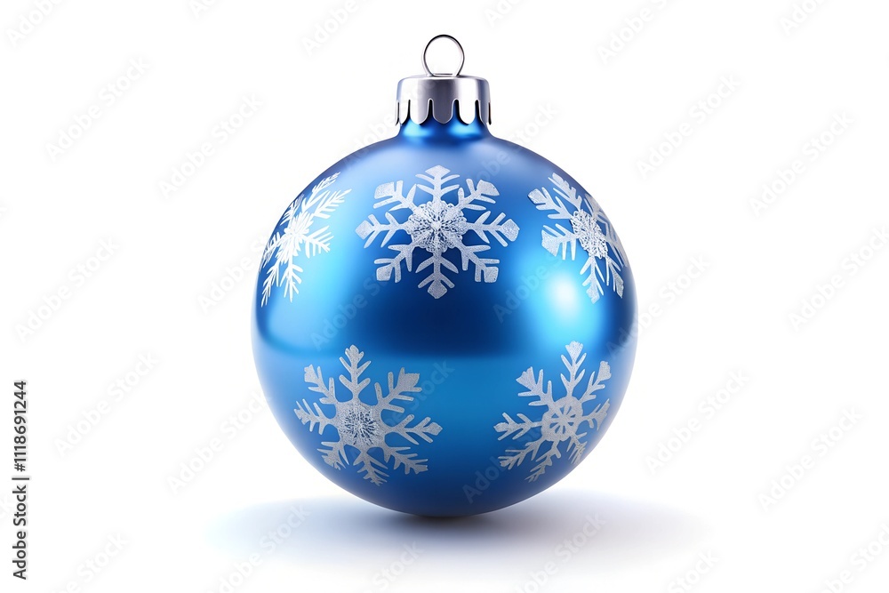 blue Christmas ball 3d render icon isolated on White background blue Christmas ball 3d render icon isolated on White background